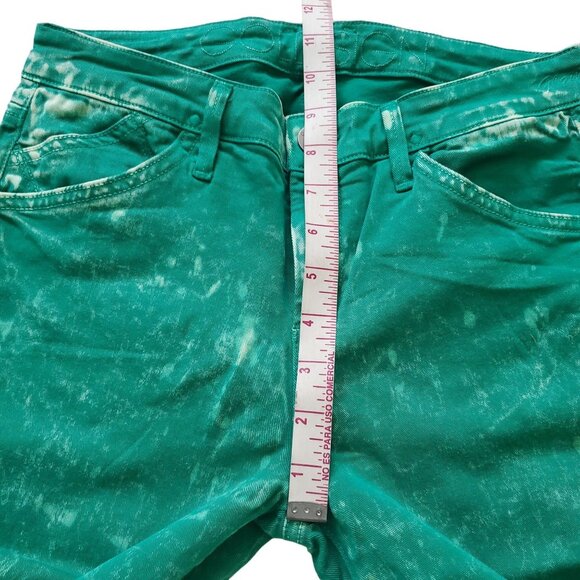 Goldsign Glam Women's ankle Bleached green 5 pockets denim Jeans Size 28 NWOT - Picture 13 of 15